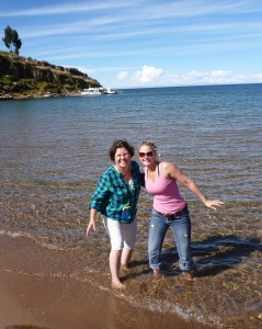 Lake Titicaca is really cold!