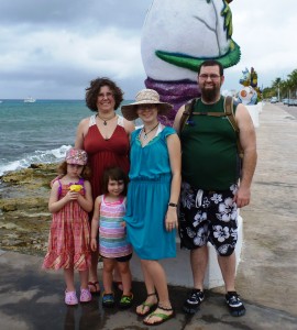 Our first day in Cozumel with the kids last year.