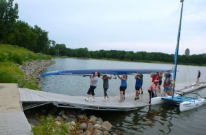 Chaos at the dock as we all scramble to get out before the storm.