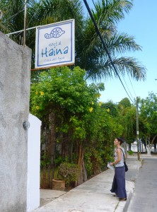 Outside the Haina Hostal.