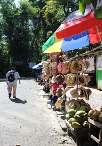 Vendors are lined up at the entrance hoping to make a sale.