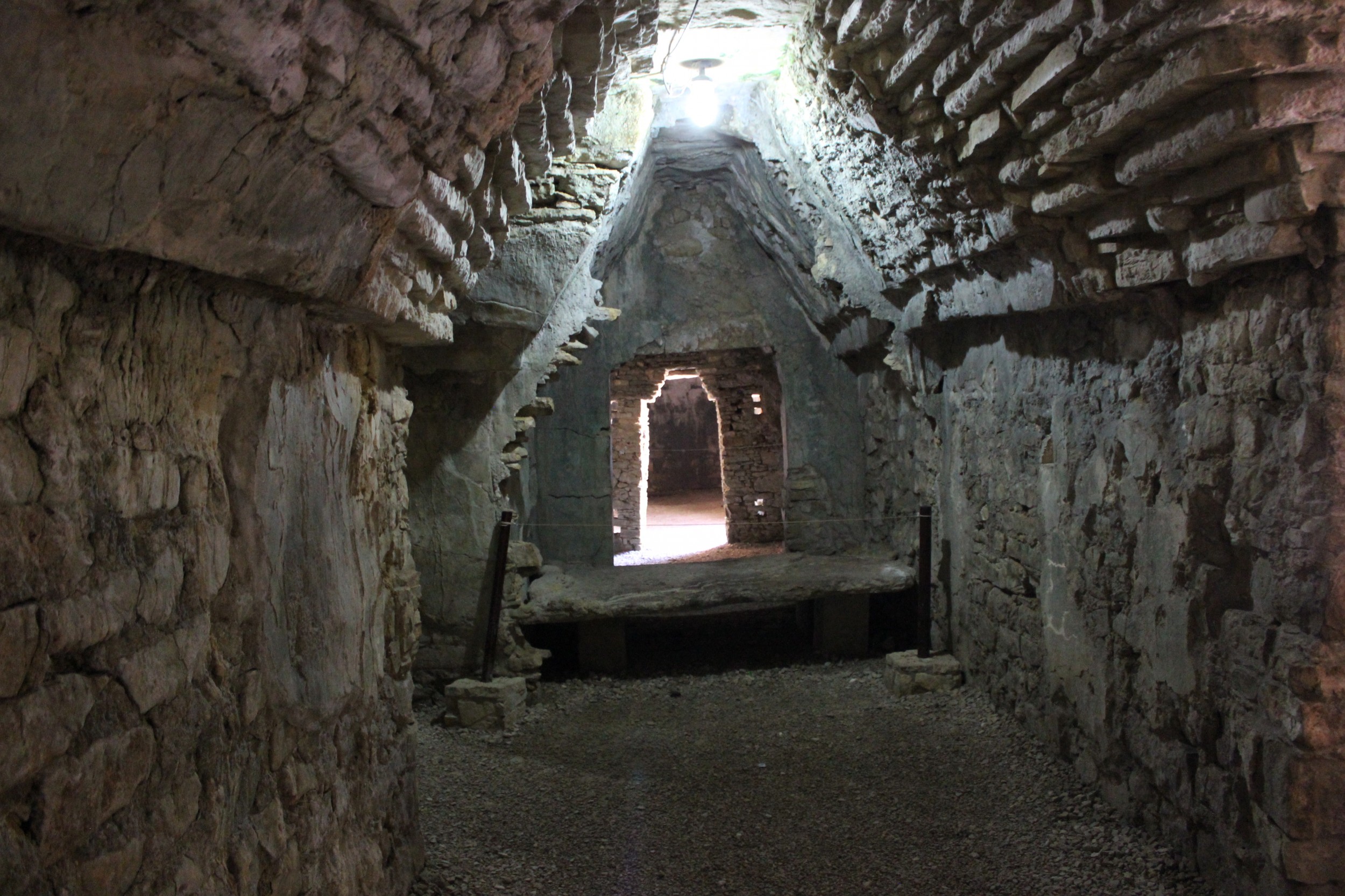Underground sleeping chambers, complete with stone beds.
