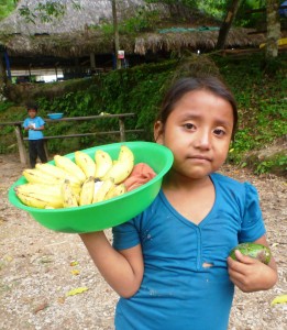 The little girl who cried until I bought her bananas. 