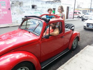 Our "moving van" rental car revealed that although VW Bugs are cute we hate driving them. 