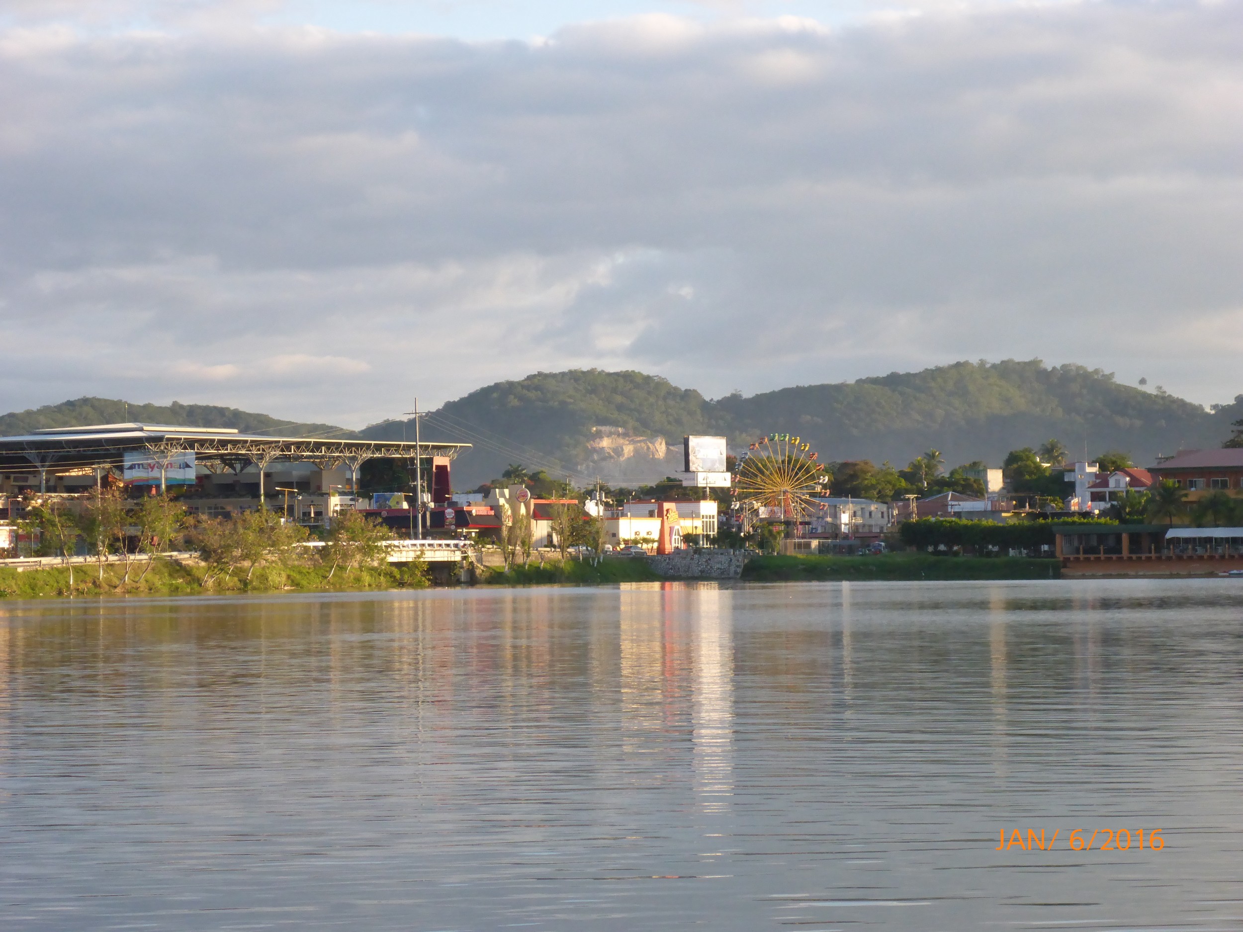 Across the bridge is the real city. 